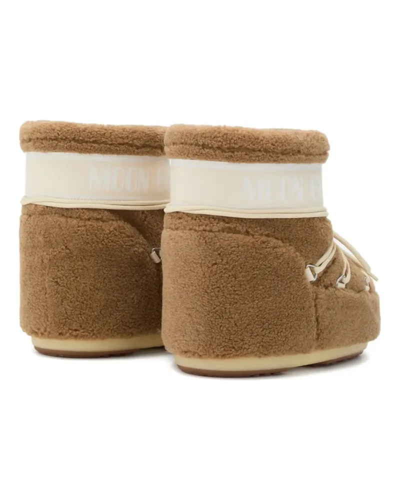 Moon Boot Women's Icon Low Fleece Teddy Snow Boots Beige Shoes Beige