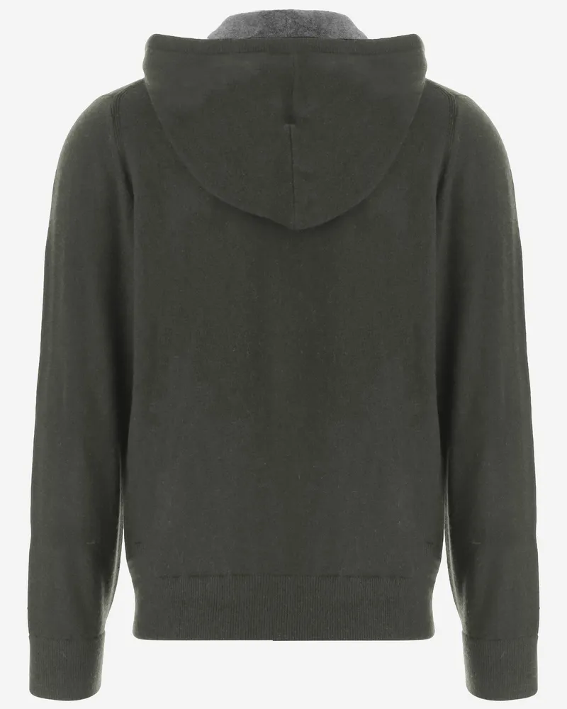 Vince Men's Cashmere Hooded Sweatshirt Dark Green Sweatshirts Sweater Green
