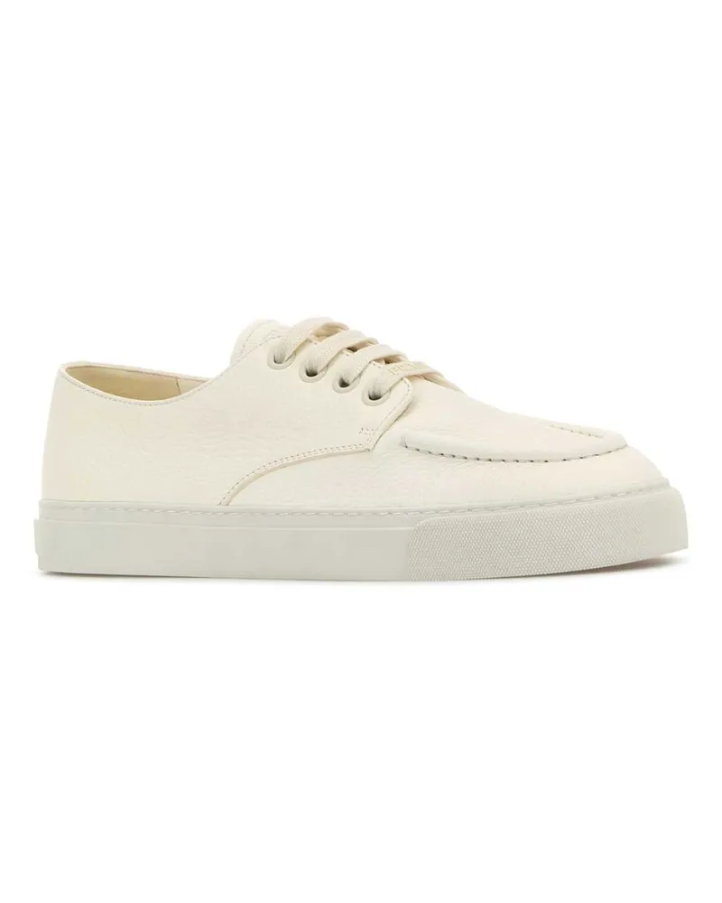 Prada Men's Ivory Leather Sneakers Avorio White