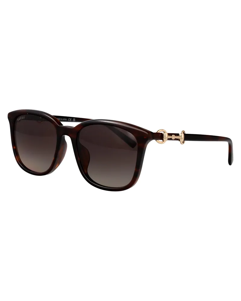 Gucci GG2057SK Acetate Square Sunglasses — Brown Brown