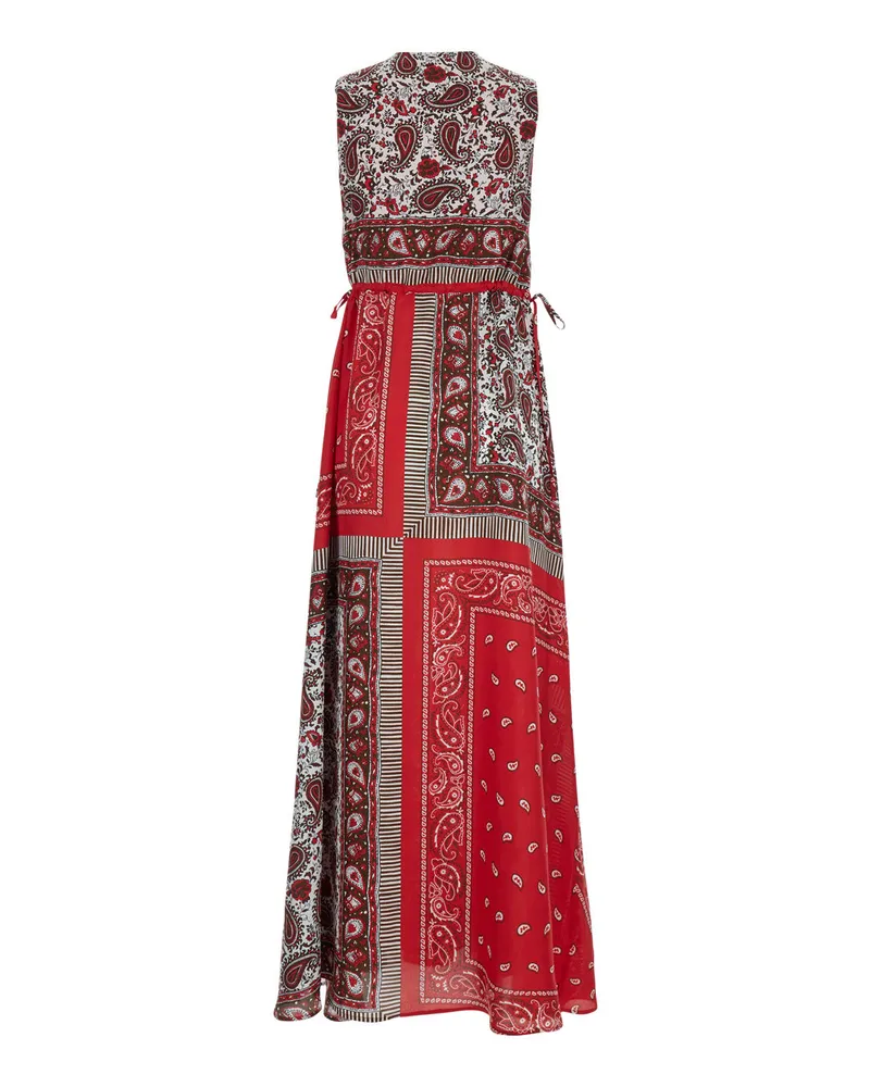 P.A.R.O.S.H. Women Long Dress Shiele Red Silk Red
