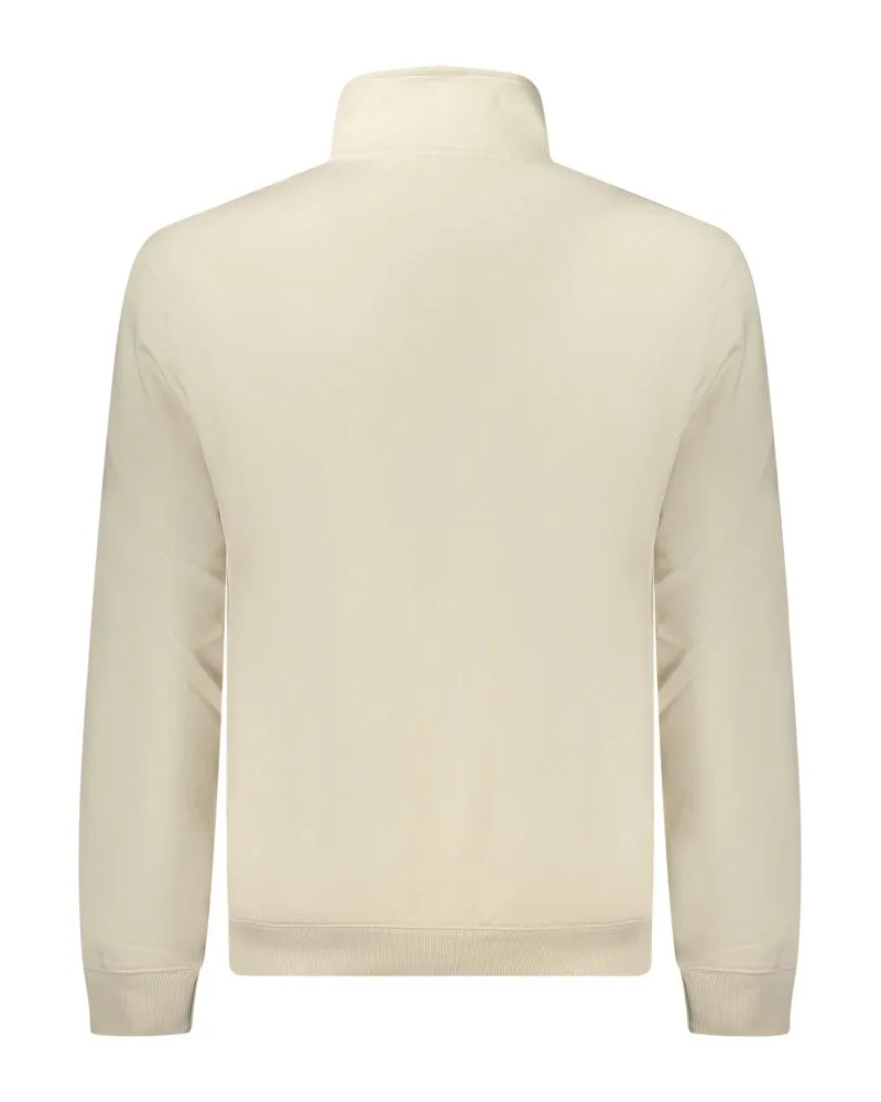 Napapijri Brushed Cotton Half-Zip Sweatshirt — Beige Beige