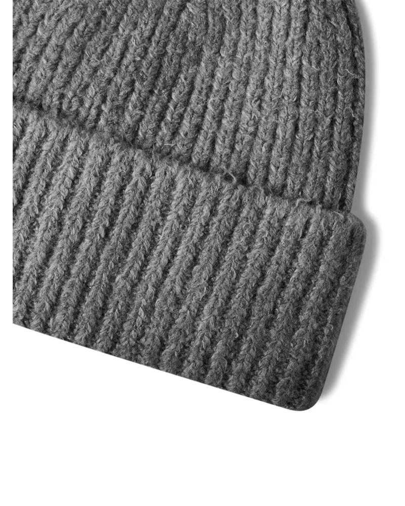 Acne Studios Men's Korval Wool Blend Beanie Grey Accessories > Beanies & Hats Gray