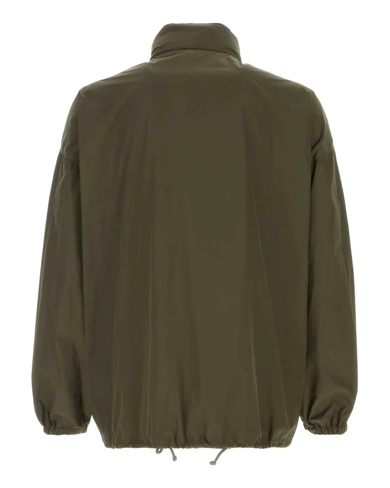 Saint Laurent Men's Army Green Polyester Windbreaker Vertkaki Giubbini Green