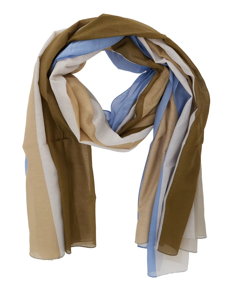 Saint Laurent Women's Scarf Multicolour Cotton-Silk Cotton/silk Scarfs Multicolor