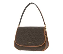Women's Conv Shoulder Bag Brown Fabric