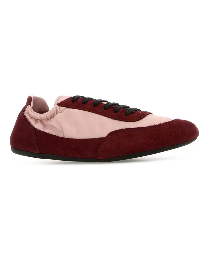 Prada Women's Two-Tone Re-Nylon And Suede Collapse Sneakers Pesco+porpora Multicolor