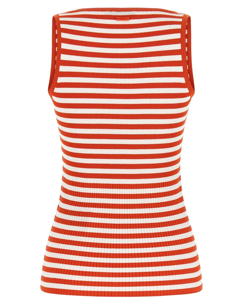 Max Mara Women's Multicolor Viscose Sleeveles T-Shirt Red