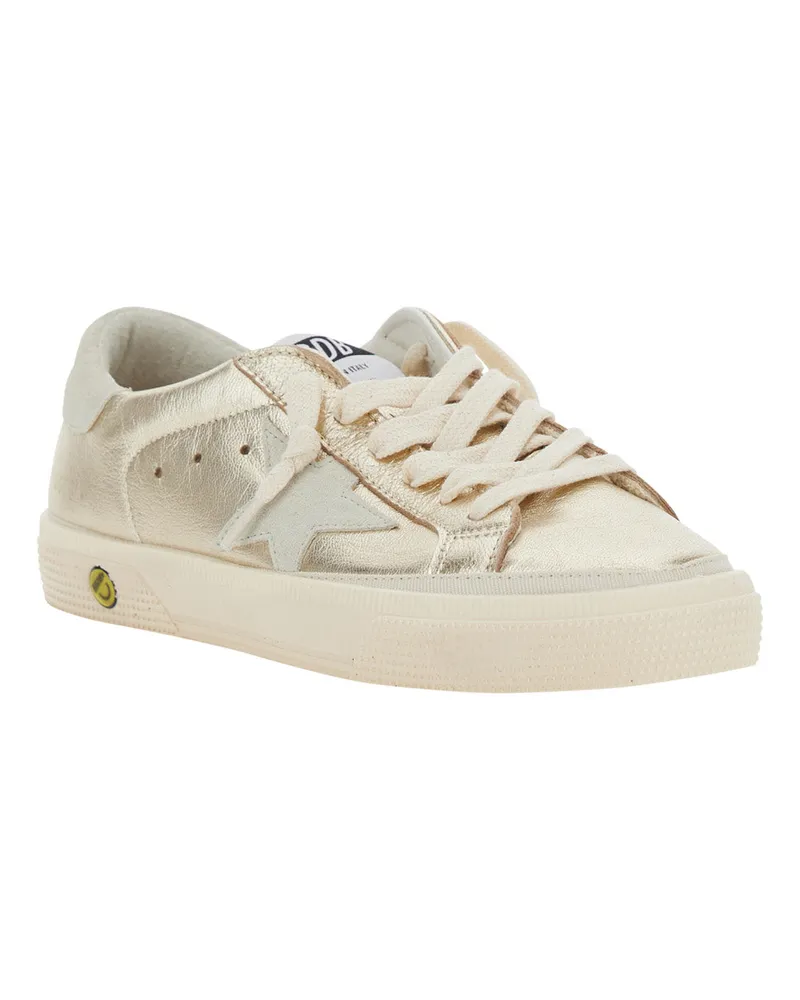 Golden Goose Girls' Sneakers May Laminated Suede Metallic Leather-Suede Trainers Leather/suede 