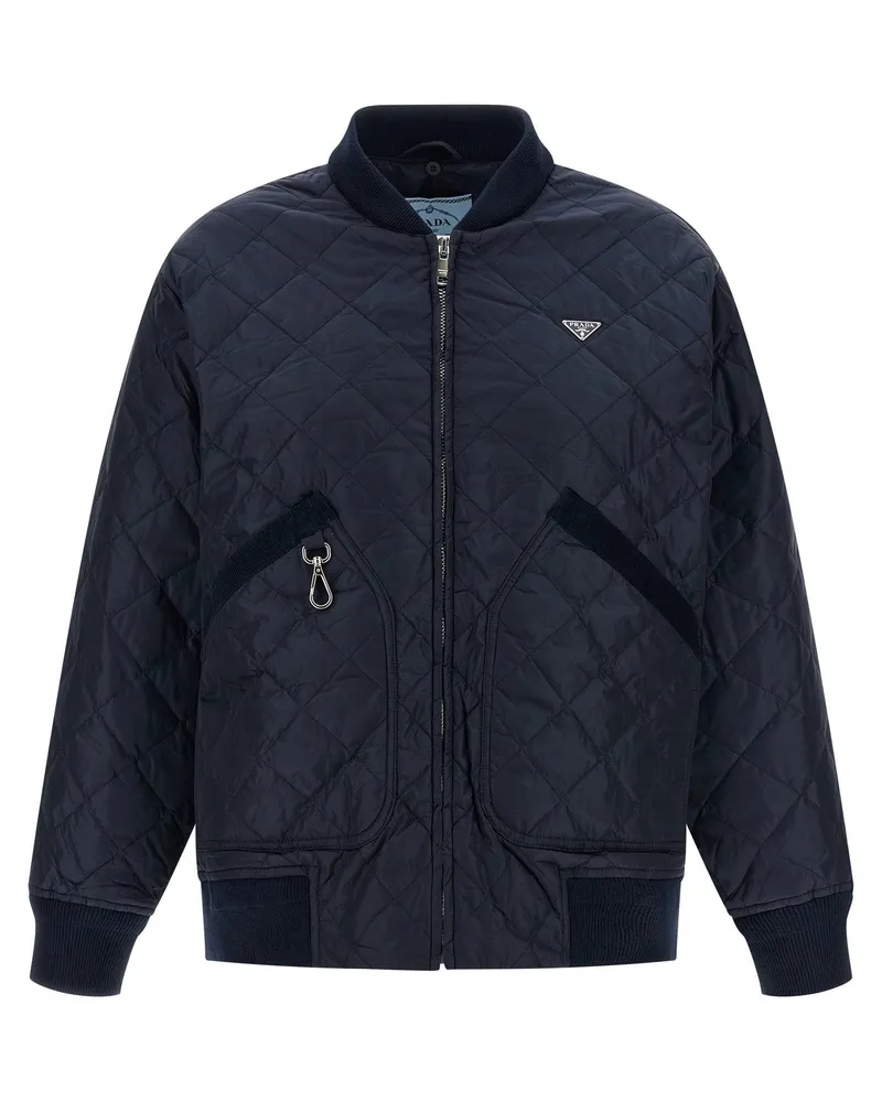 Prada Quilted Nylon Quilted Jacket — Black Black