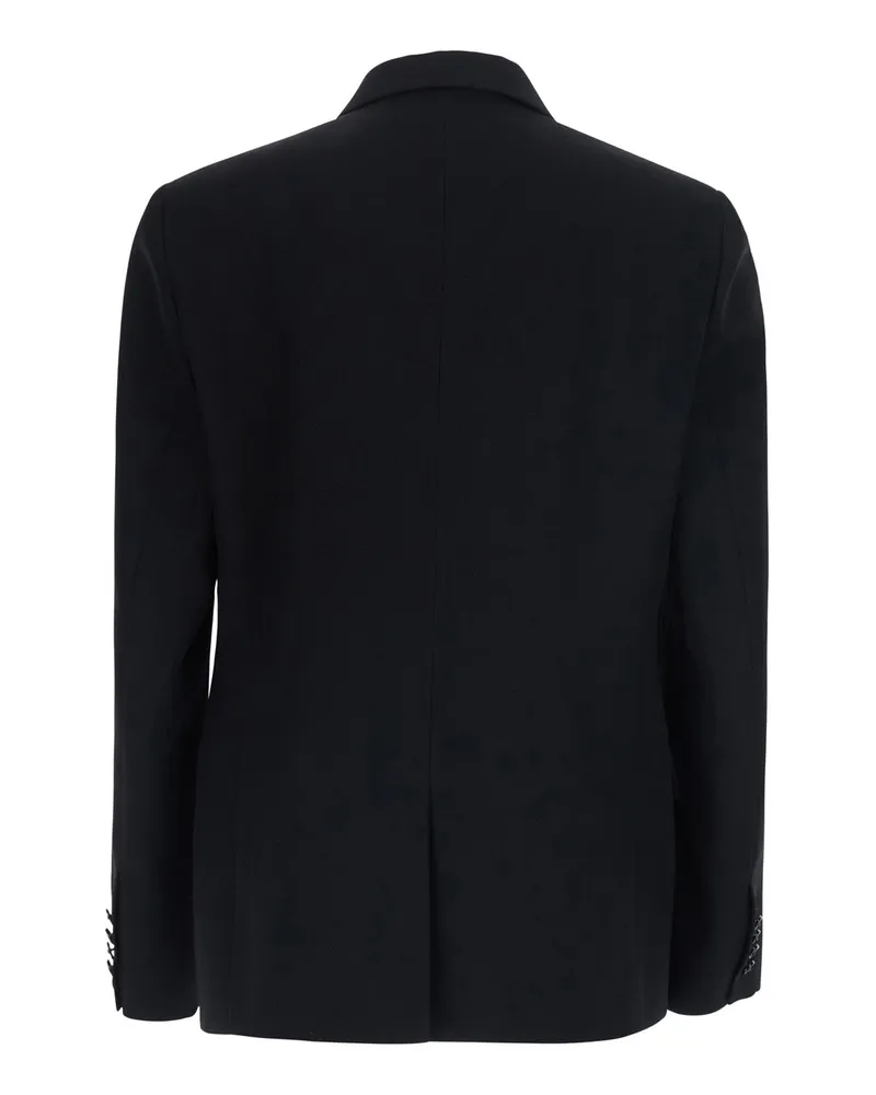 Balenciaga Men's Double-Breasted Wool Jacket, Black Blazers Black