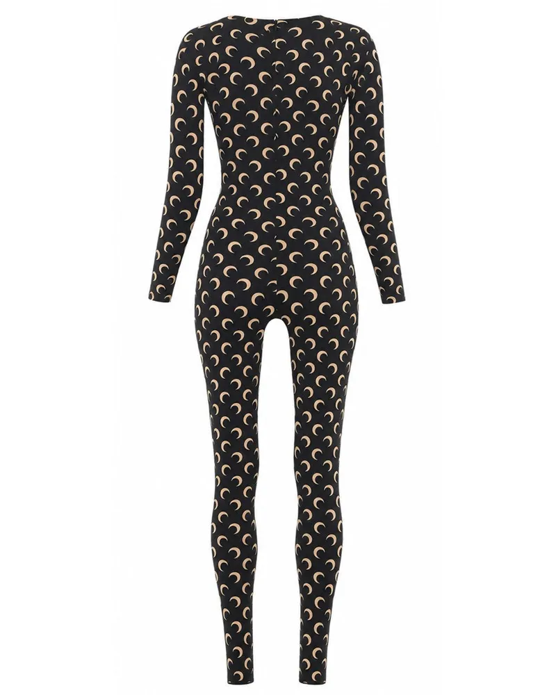 Marine Serre Moon Bodysuit — Black Black