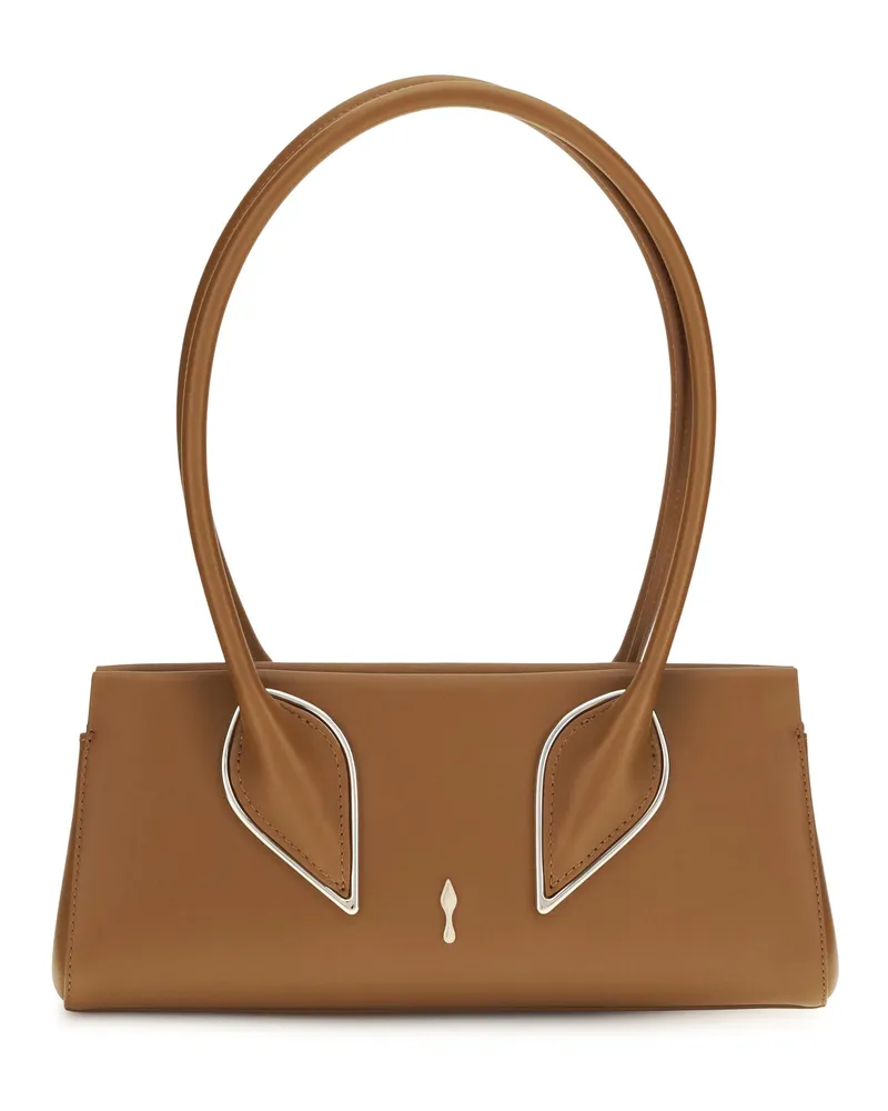 Christian Louboutin Women's Shoulder Bag Venus Calfskin Tan Calf Leather Tan