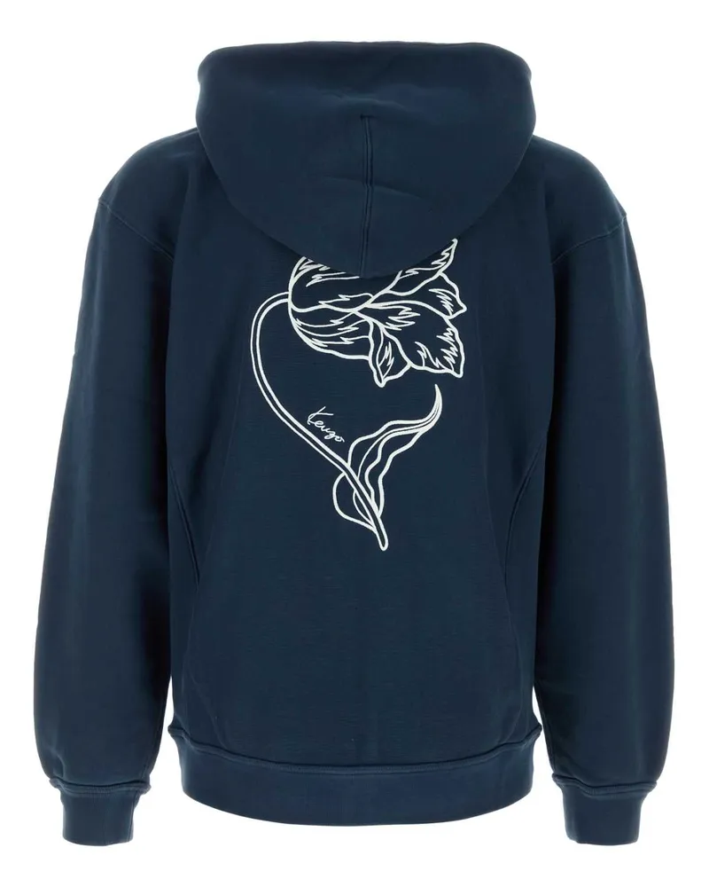 Kenzo Blueblack Exterior: Cotton Felpe Sweater Navy