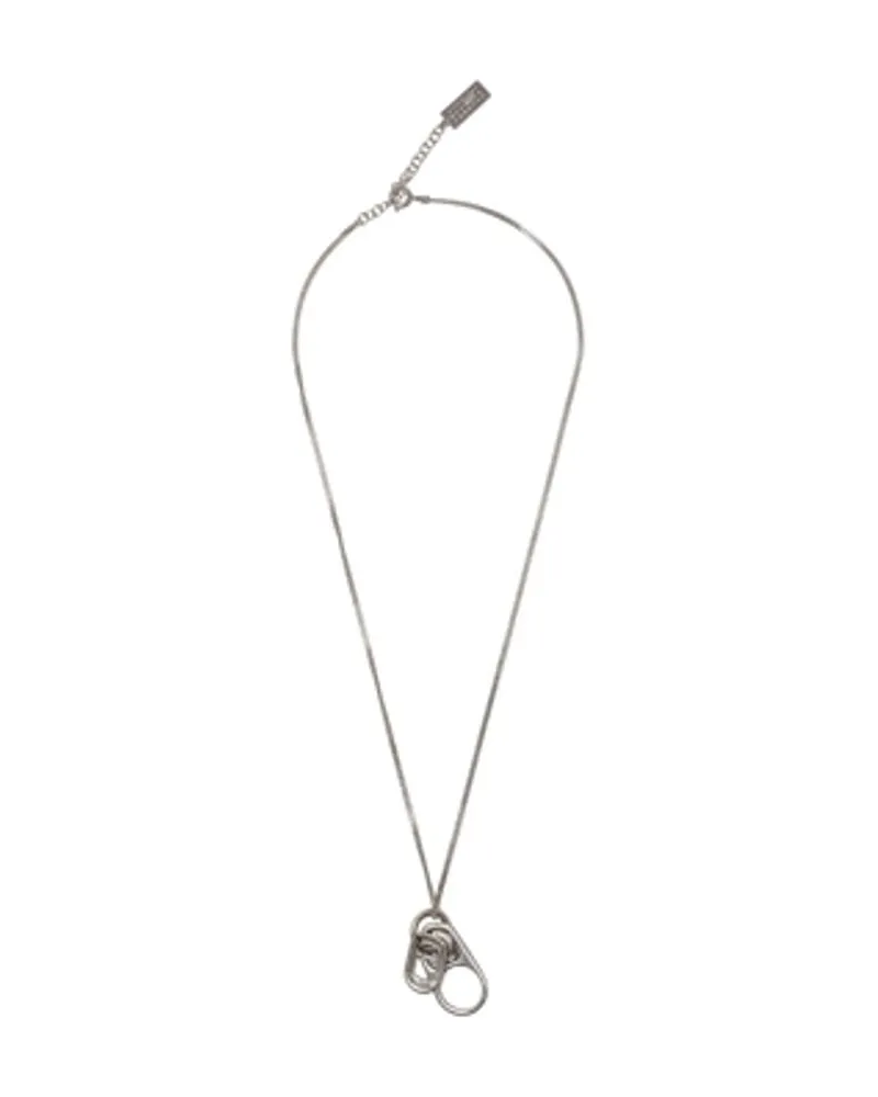Maison Margiela Unisex Necklace Metal Silver Jewelry-Watches Necklaces Silver