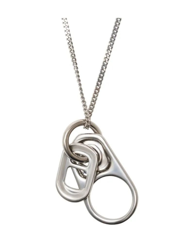 Maison Margiela Unisex Necklace Metal Silver Jewelry-Watches Necklaces Silver