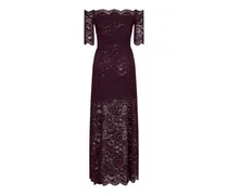 Layered Lace Off-the-Shoulder Dress — Purple