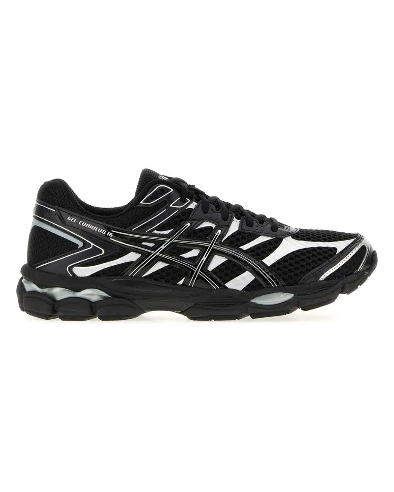 Asics Men's Black Fabric Gel-Cumulus 16 Sneakers Blackblack Black