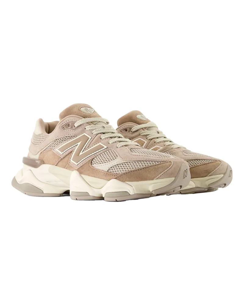 New Balance Unisex Sneakers 9060 Mushroom-Arid Stone Erc Mesh And Wild Boar Suede Trainers Mushroom/arid Beige