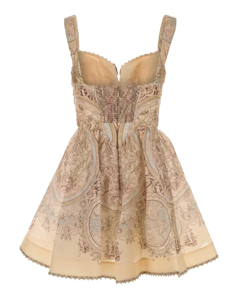 Zimmermann Ascent Mini Dress — Beige Beige
