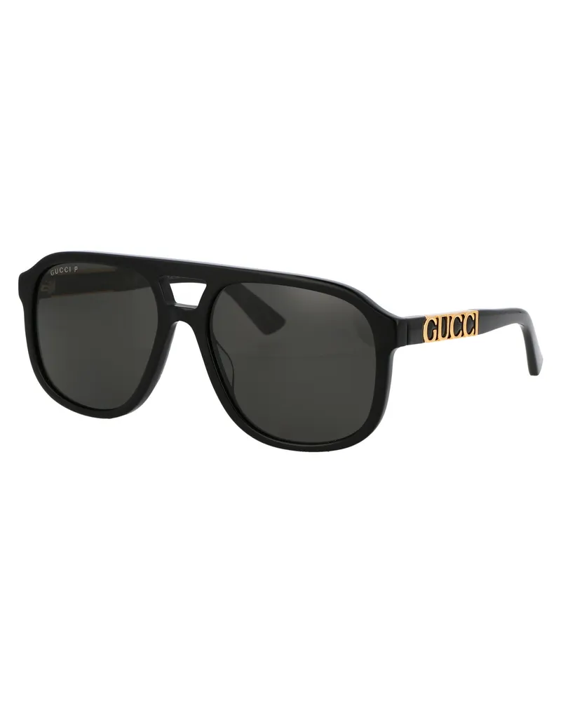 Gucci Unisex Sunglasses Black-Grey Black-Black-Grey Injected Black/black/grey Black