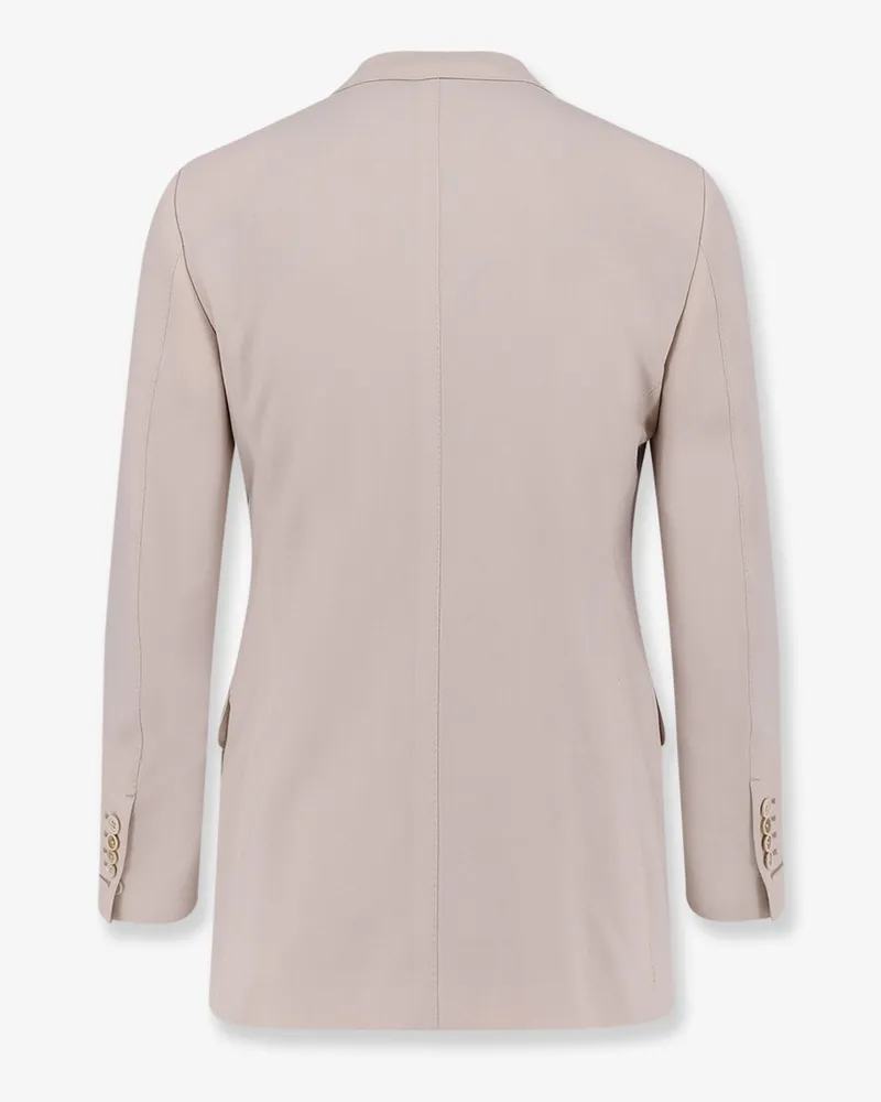 Tom Ford Men's Wool, Cashmere And Silk Blazer Beige Virgin Wool Blazers Jacket Beige