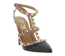 Women's Rockstud Pump Black Lamb Leather