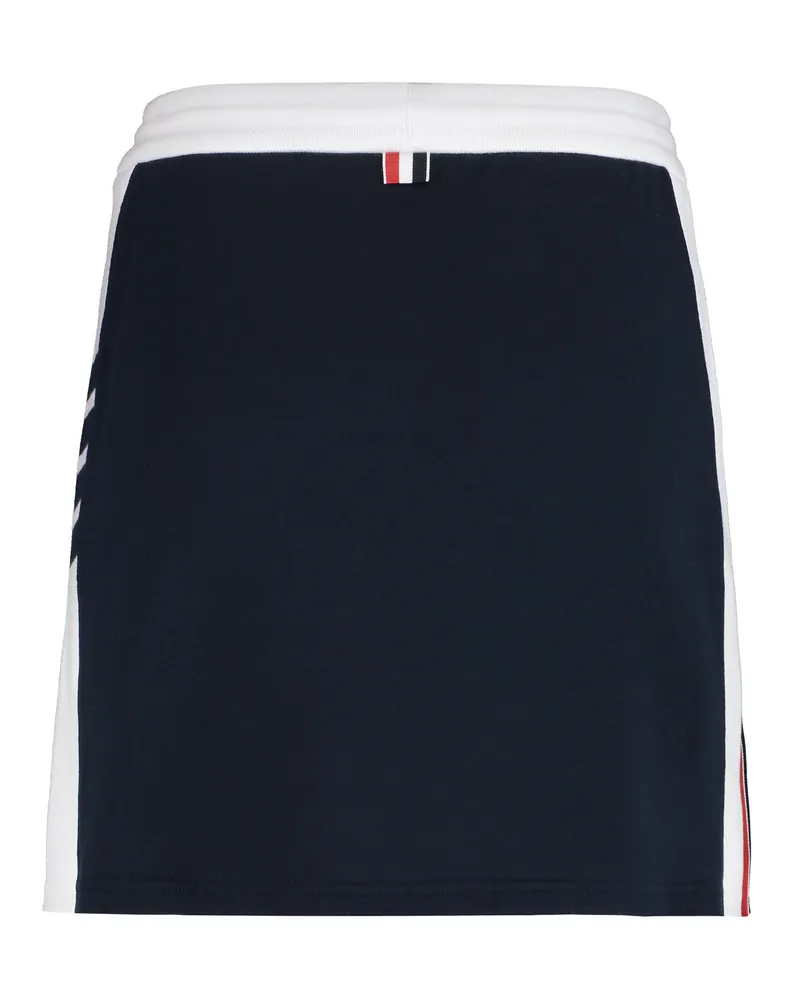 Thom Browne Women's Cotton Jersey Miniskirt Blue Skirt Navy