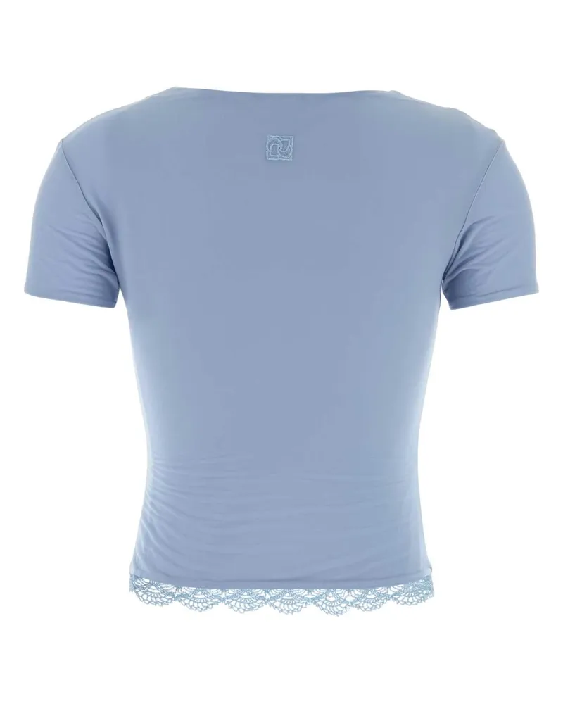 Magda Butrym Women's Powder Lue Stretch Cupro T-Shirt Lightblue Exterior: Cipro Elastane T-shirts And Polos Blue