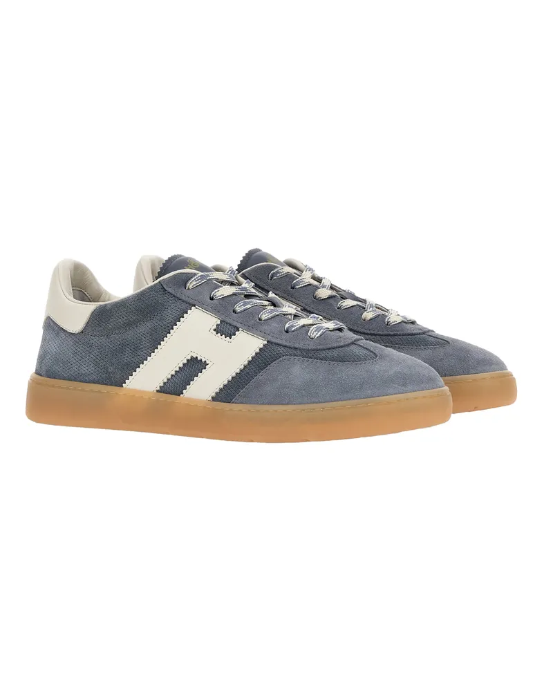 Hogan Men's Sneakers Cool Denim Blue Ch-Yogurt External: Calfskin Trainers Ch/yogurt Blue
