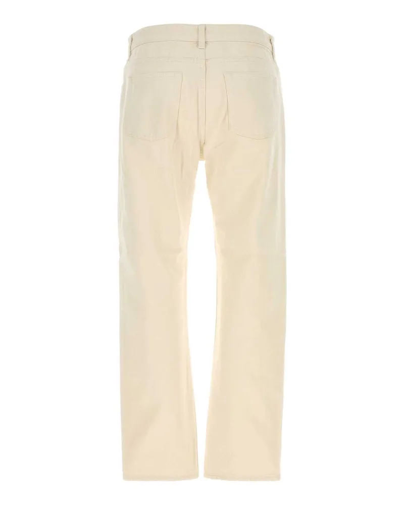 The Row Women's Cream Denim Riaco Jeans Ecru Exterior: Cotton Beige