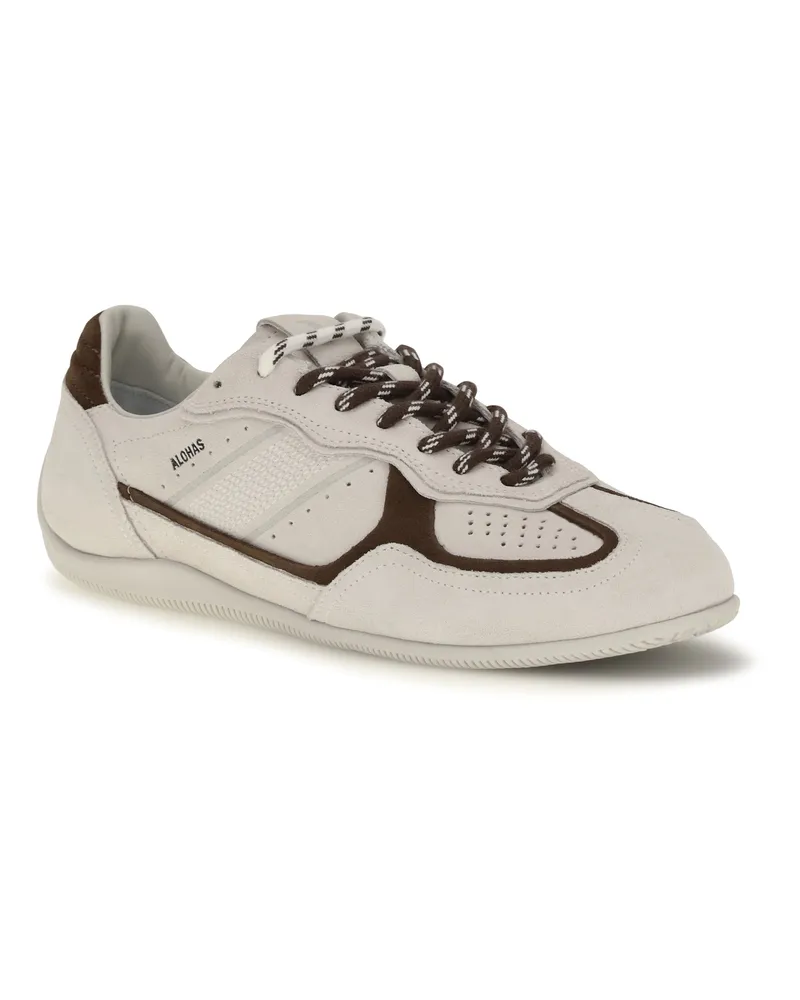 Alohas Leather Low-Top Sneakers — Beige Beige