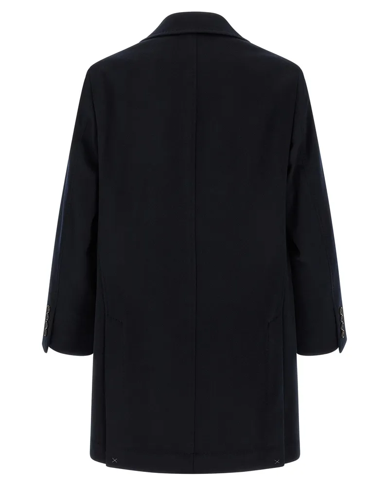 Brunello Cucinelli Virgin Wool Beaver Coat — Black Black