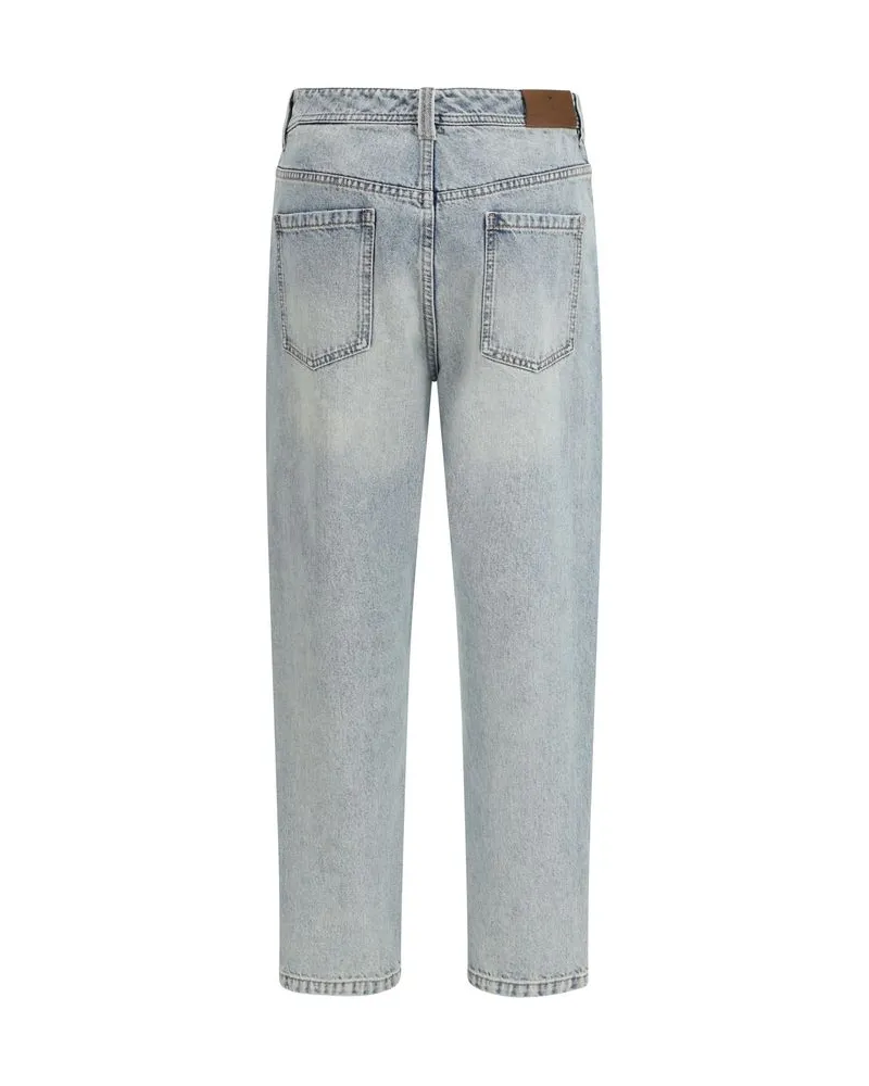Brunello Cucinelli Women's Blue Cotton Straight-Leg Jeans Clothing Blue