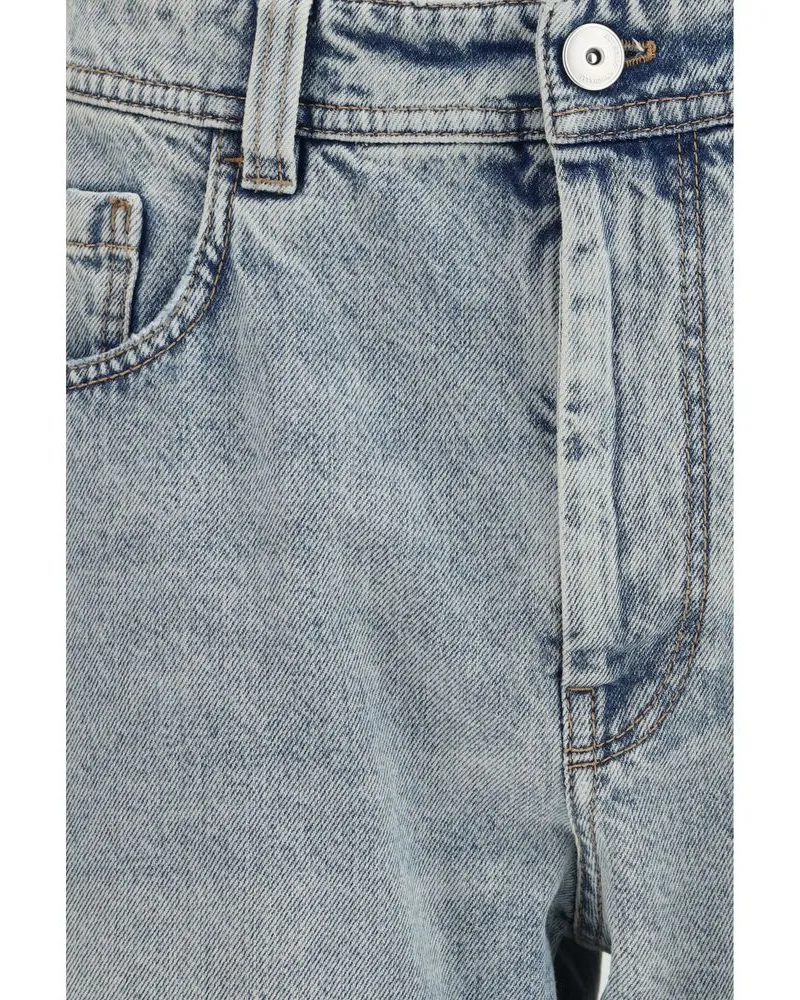 Brunello Cucinelli Women Blue Cotton Straight-Leg Jeans Clothing Blue