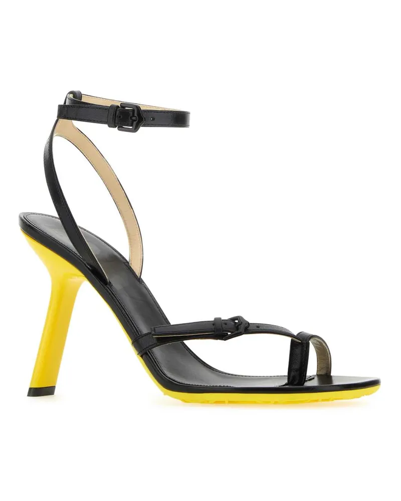 Loewe Women's Petal Heel Sandal Black Leather Black