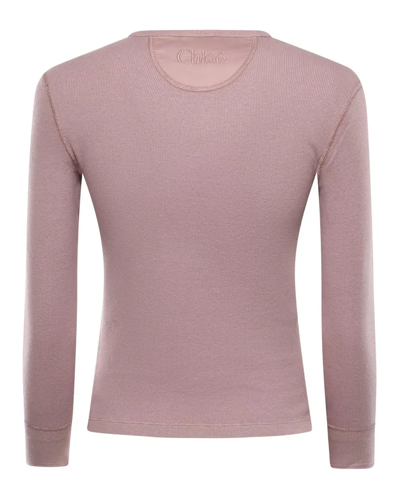 Chloé Women's Top Ajusté En Maille Purple Purple