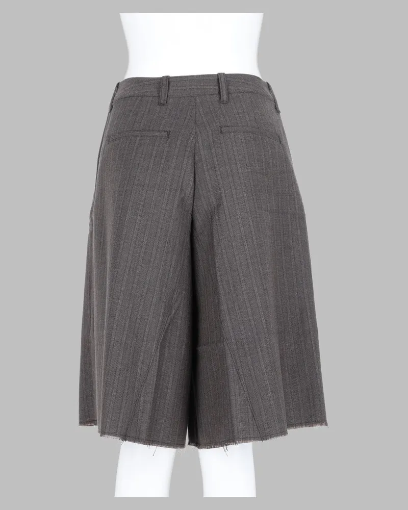 Our Legacy Virgin Wool Cotton Blend Bermuda Shorts — Gray Gray