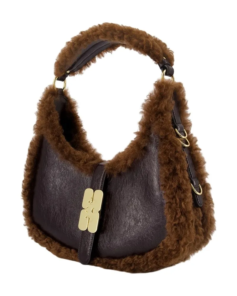 Ganni Synthetic Shoulder Bag — Brown Brown