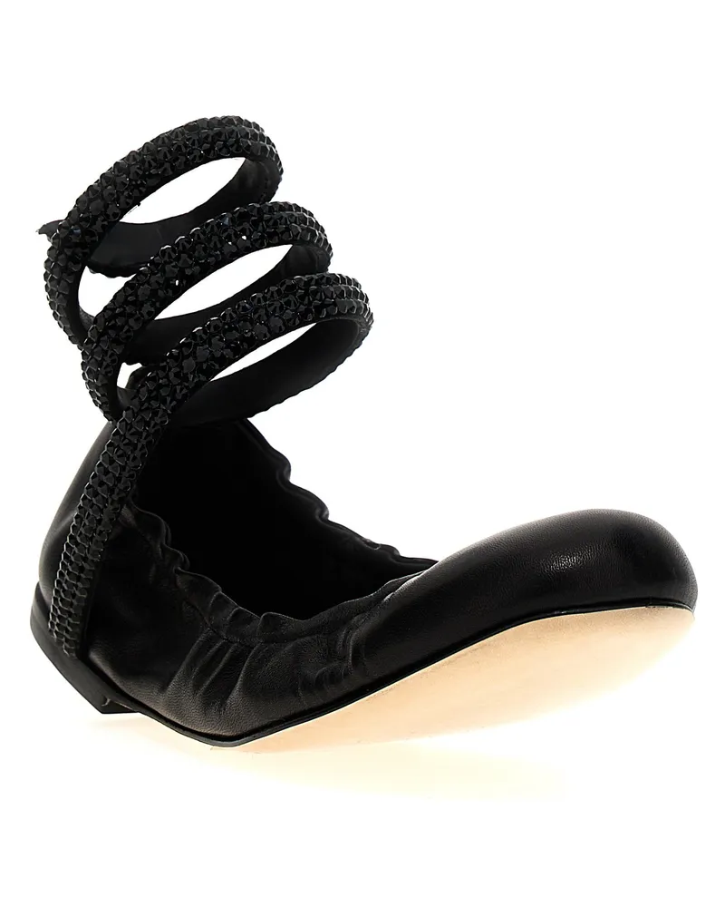 René Caovilla Cleo Ballet Flat — Black Black