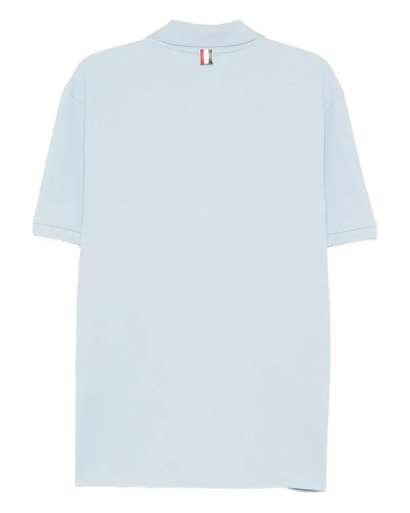 Thom Browne Cotton Polo — Sky blue Sky