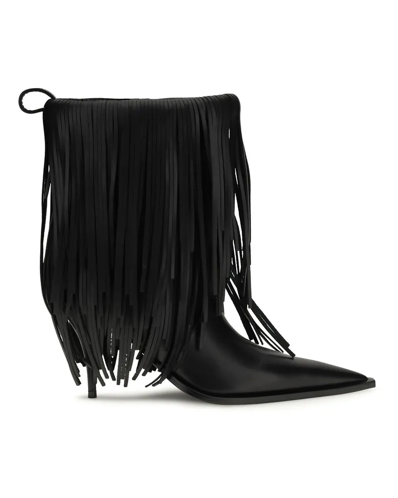 Balenciaga Women's Ankle Boots Avenue Black Calfskin Calf Leather Black
