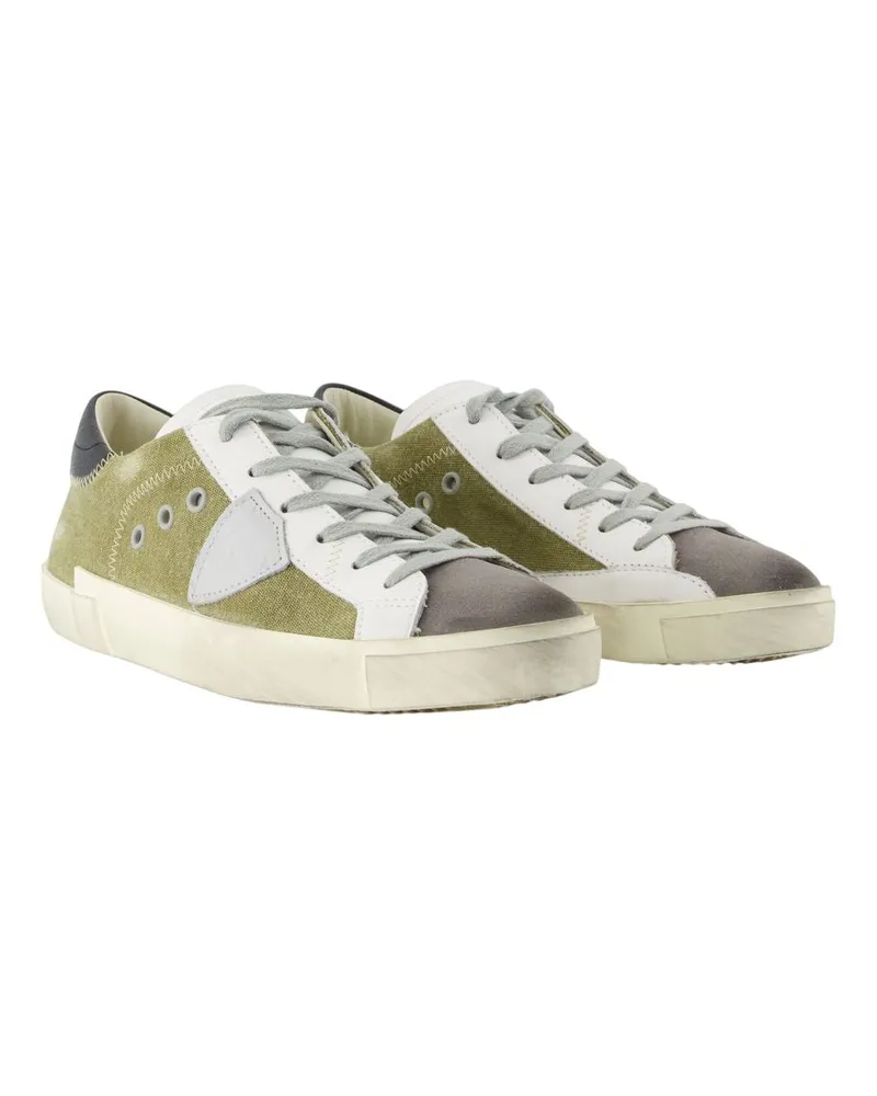Philippe Model Men's Prsx Low Sneakers -  Canvas Green Shoes Green