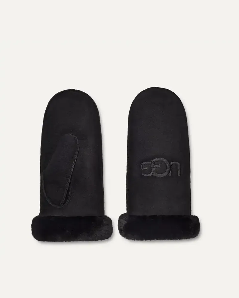 UGG Sheepskin Mittens Gloves — Black Black