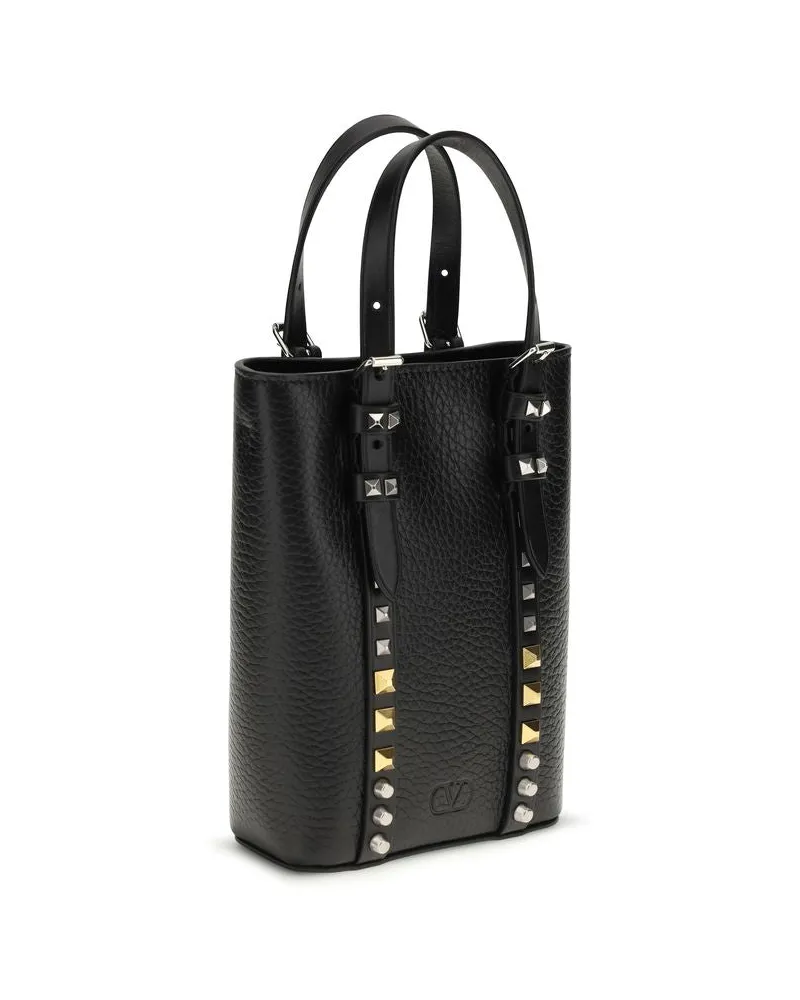 Valentino Garavani Men's Black Calf Leather Bos Taurus Other Accessories Black