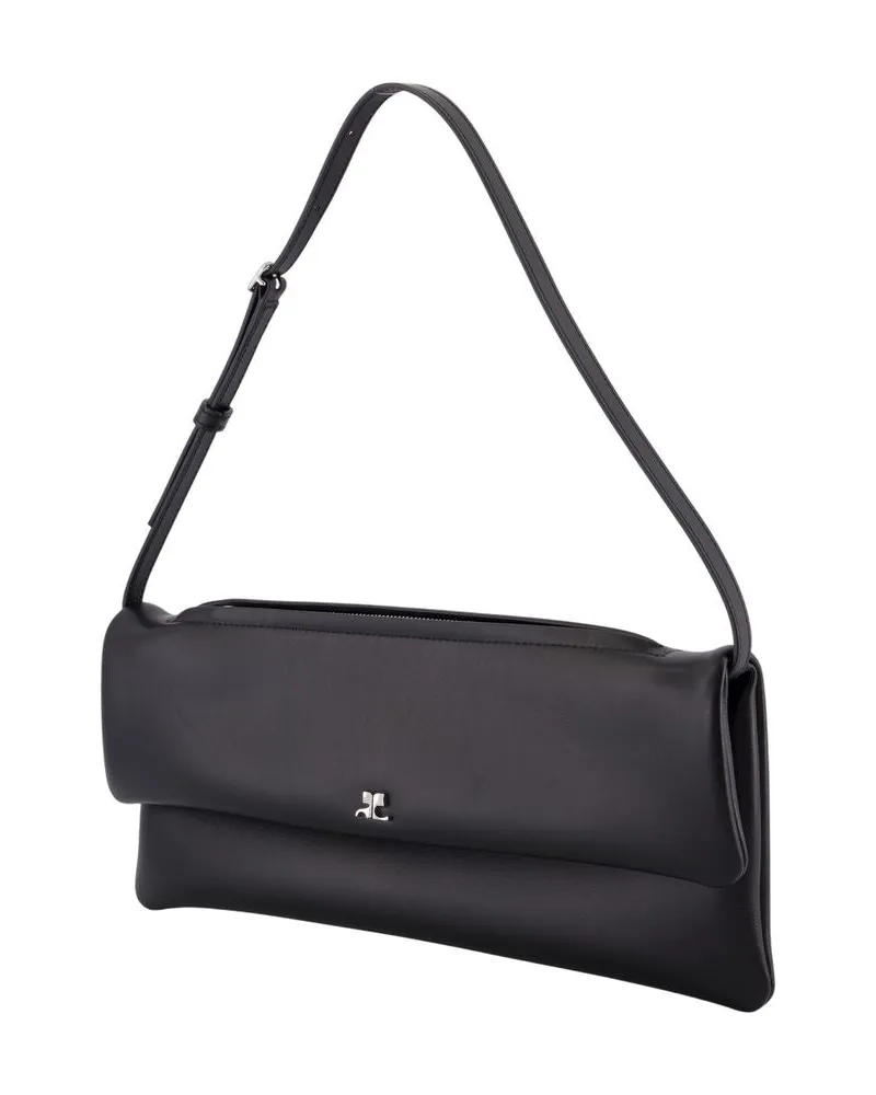 Courrèges Women's Leather Cuff Pouch Black Wallet Black