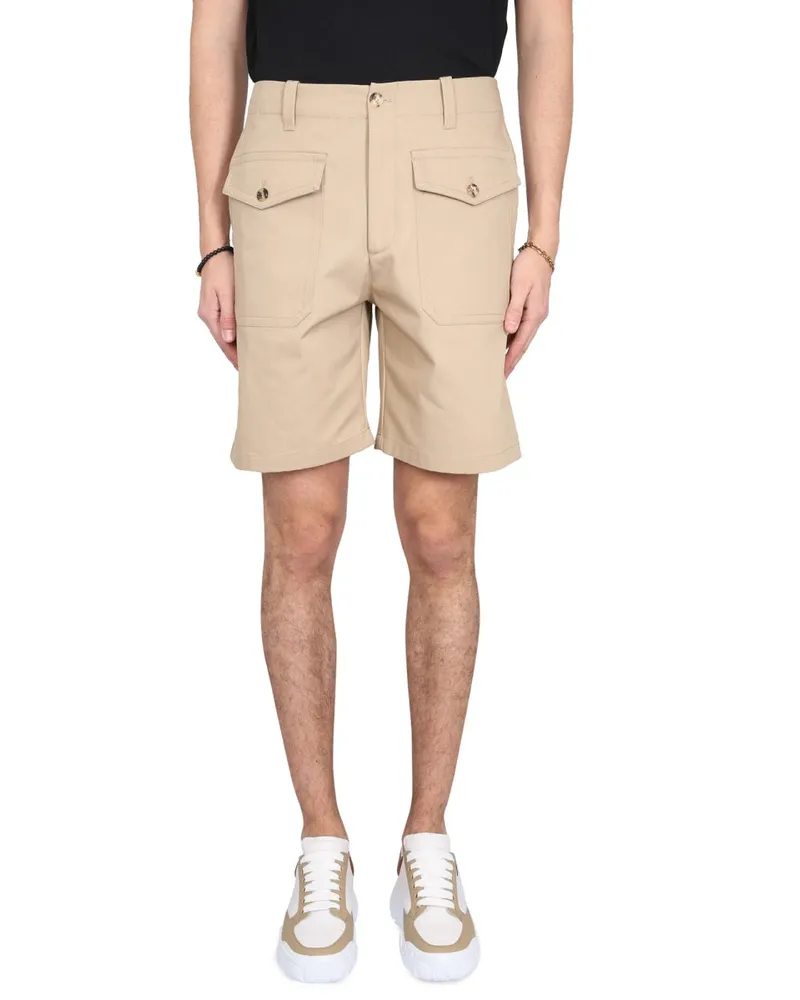 Alexander McQueen Bermuda Cargo Shorts — Beige Beige