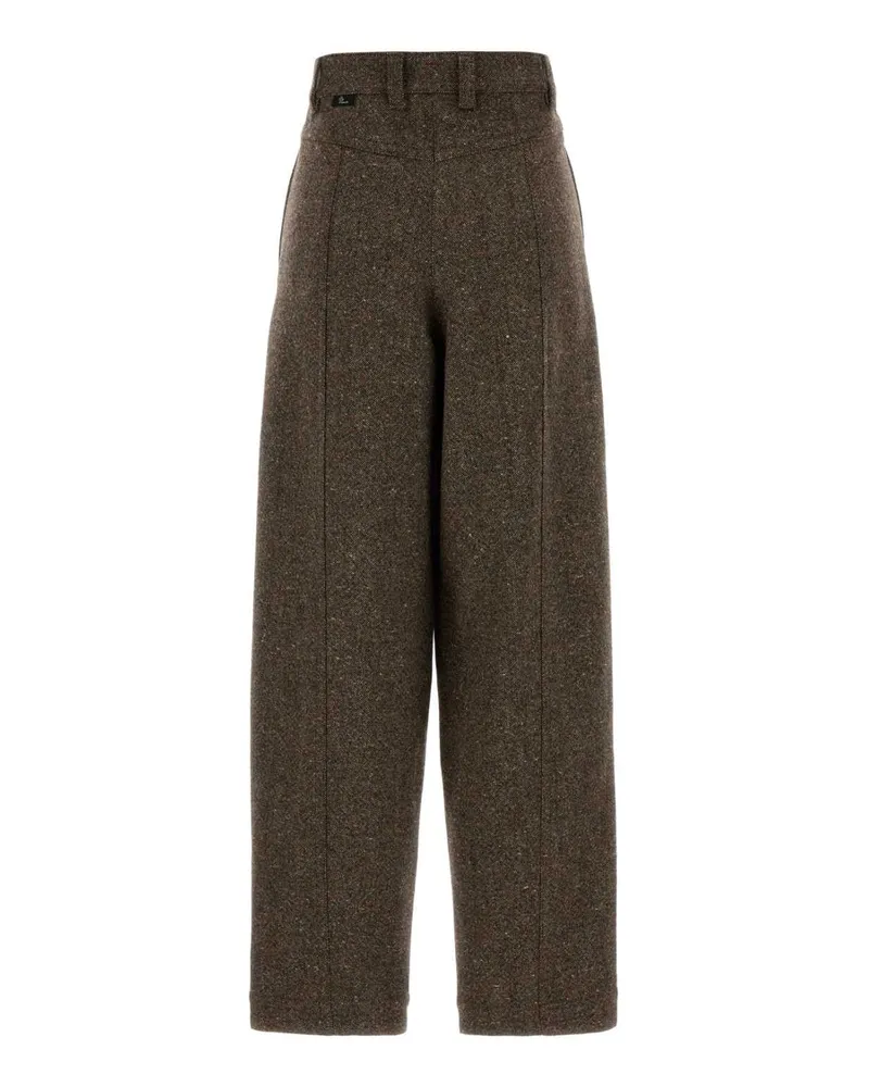 Moncler Virgin Wool Trousers — Taupe Taupe
