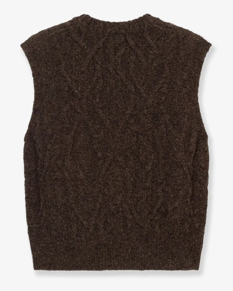 Closed Women's Wool-Blend Vest Brown Blazers Jacket Brown