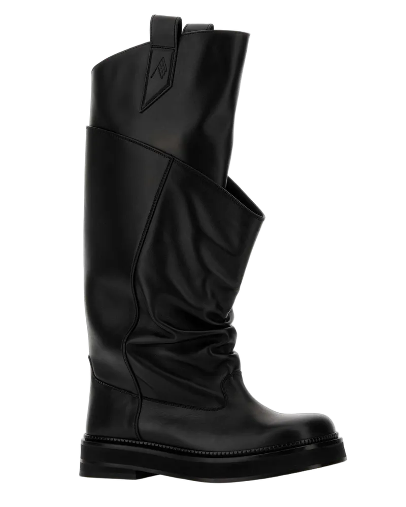 ATTICO Women's Black Leather Passeggiata Boots Black